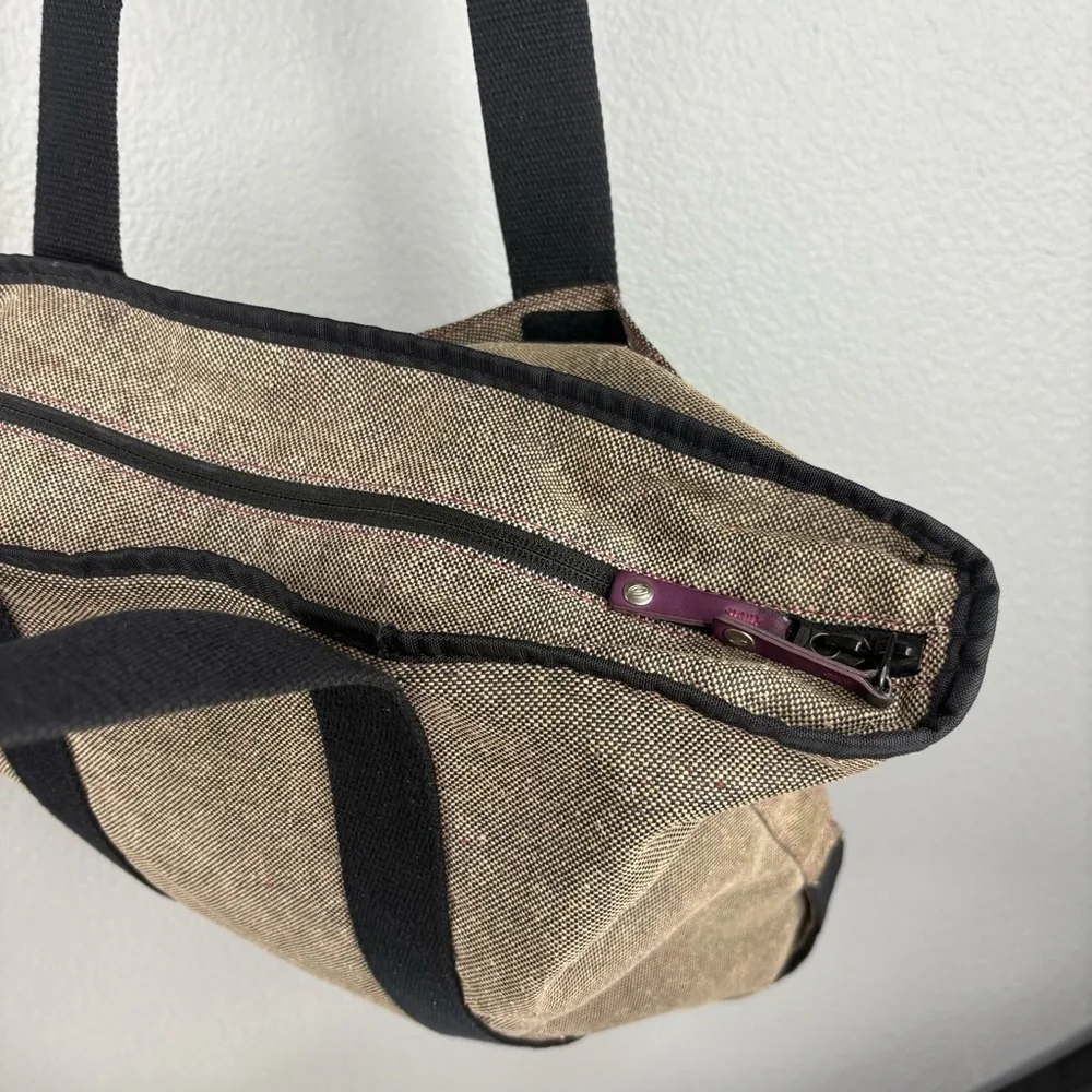 Timbuk2 Taupe Wool-Look Tote with Black Straps